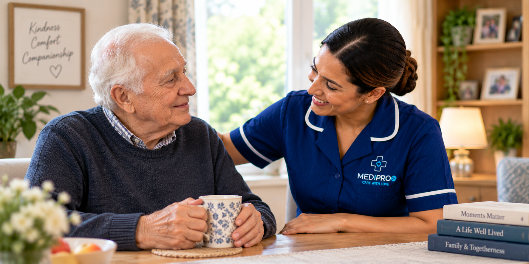 End of life care providing comfort and companionship